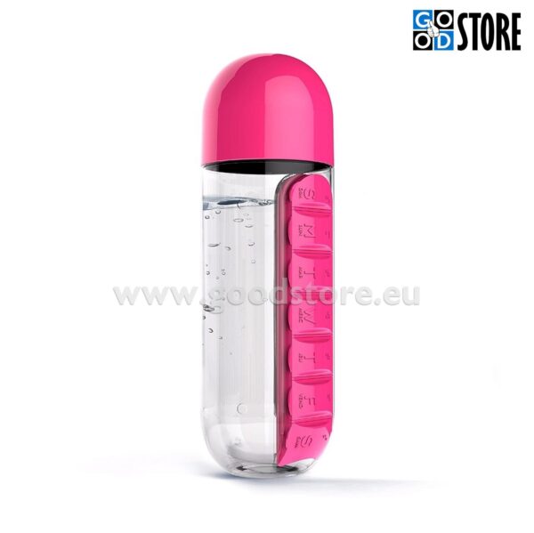 Veepudel, BPA-vabast plastist, 7 sahtlikesega, roosa