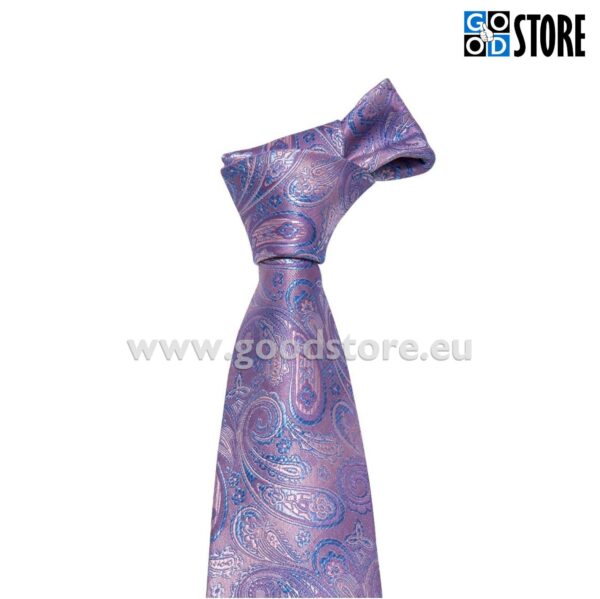 Lipsu komplekt, mansetinööpide ja rinnarätikuga, violetne ja sinine muster