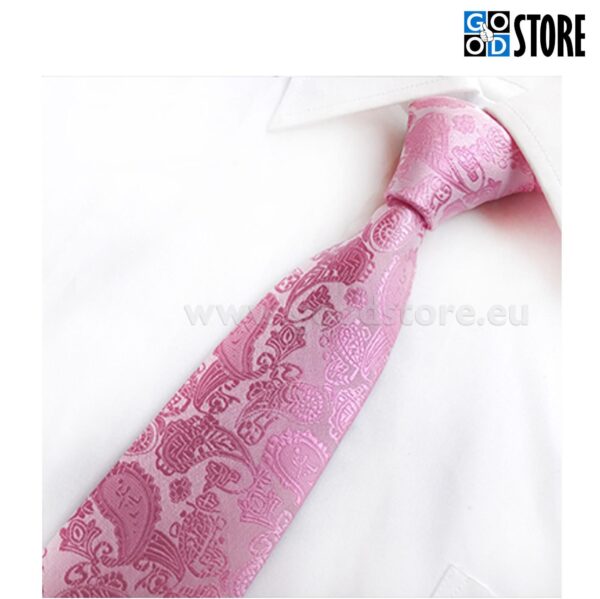 Kinkekarp luksusliku lipsu, mansetinööpide, lipsunõela ja rinnataskurätikuga, särav roosa