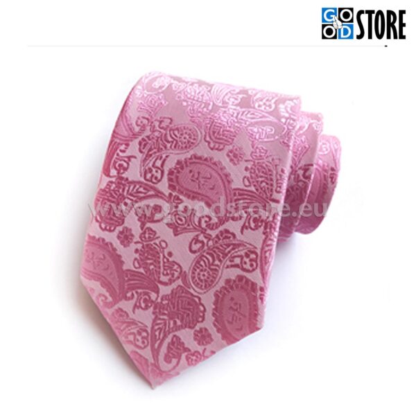 Kinkekarp luksusliku lipsu, mansetinööpide, lipsunõela ja rinnataskurätikuga, särav roosa