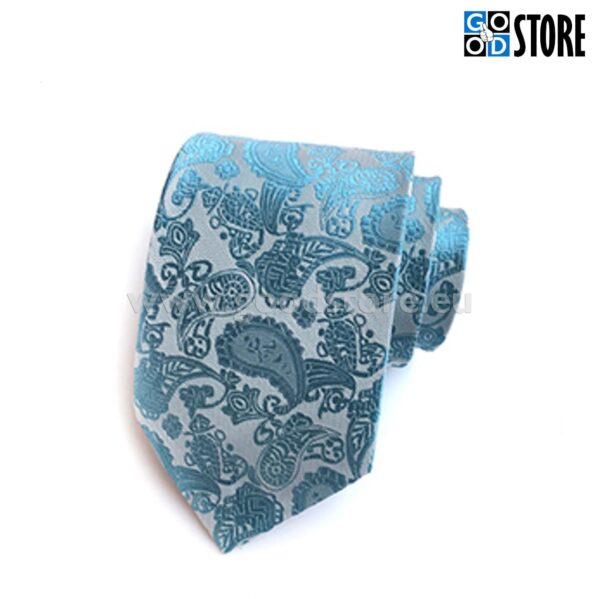 Kinkekarp luksusliku lipsu, mansetinööpide, lipsunõela ja rinnataskurätikuga, liustiku sinine