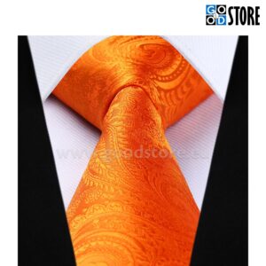 Luksuslik seotava lipsu komplekt, särav oranž