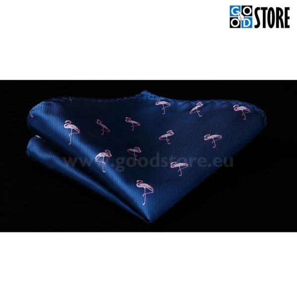 Luksusliku lipsu komplekt, navi sinine tikitud flamingodega