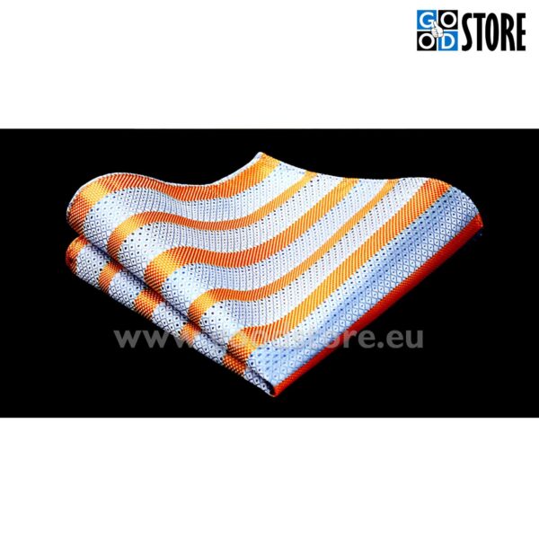 Moodne seotava lipsu komplekt, helesinise ja oranži triibuline