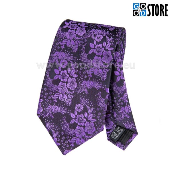 Luksuslik seotava lipsu komplekt, violetsete lilledega