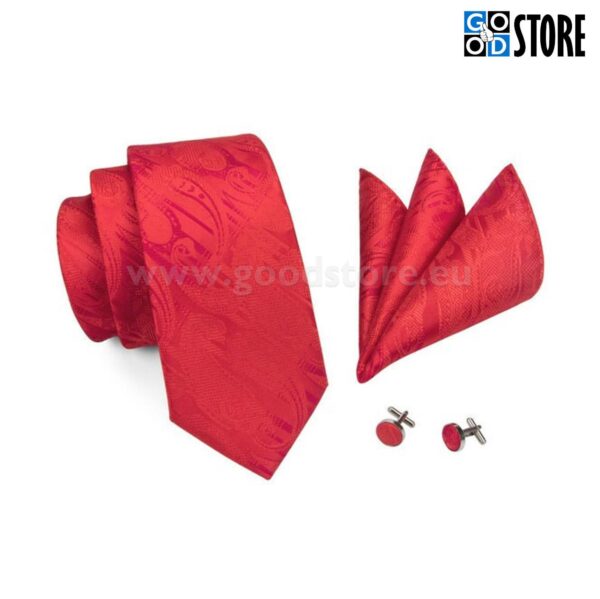 Eksklusiivne seotava lipsu komplekt, särav punane