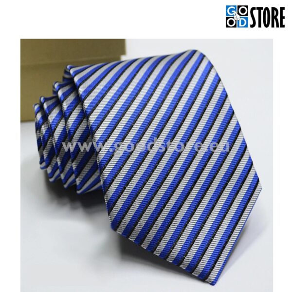 Eksklusiivne seotav lips, särav sinine-must-valge