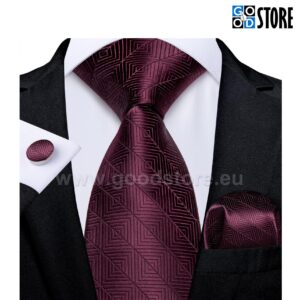 Luksuslik lipsu komlekt, N-7759-violetne tumepunane-GoodStore