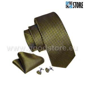 The Set of Luxury Necktie, Shiny Olive 5740-GoodStoreEU